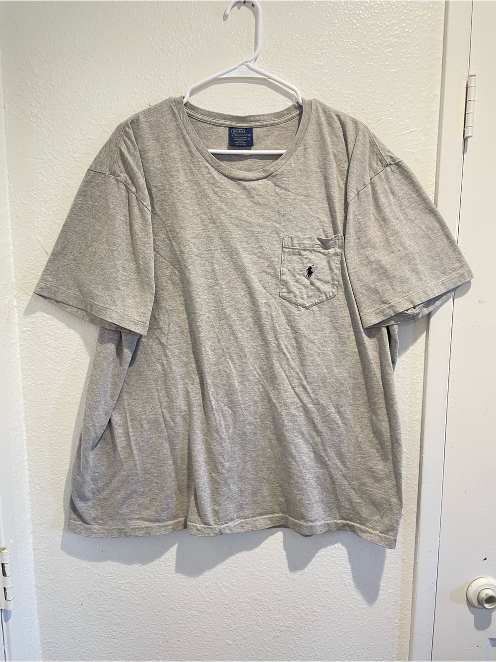 Polo Ralph Lauren Men's XL Gray Short Sleeve Crew Neck Cotton Pocket T-Shirt